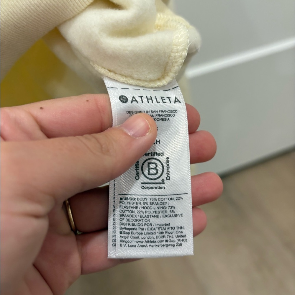 Athleta Yellow Forever Fleece Cropped Full Zip Size XXS - Picture 5 of 10